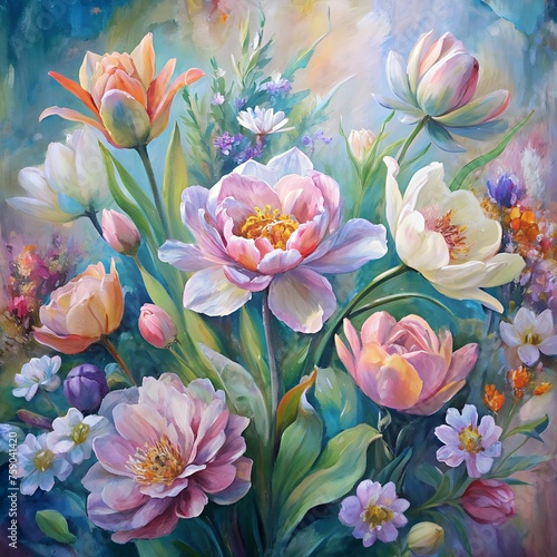 oil painting of flowers 