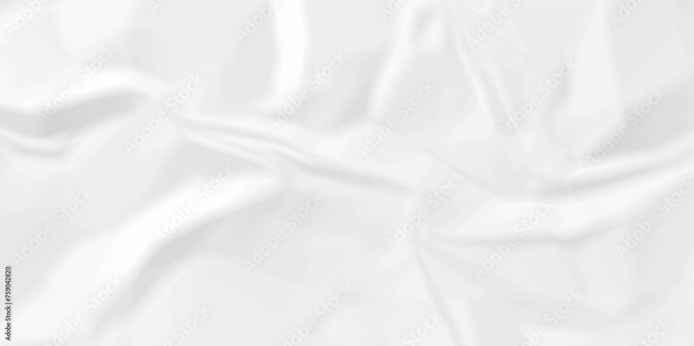 Obraz premium White wrinkly backdrop paper background. panorama grunge wrinkly paper texture background, crumpled pattern texture. White paper crumpled texture. white fabric crushed textured crumpled.