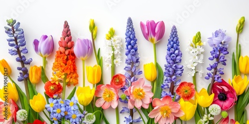 beautiful spring and summer flowers background