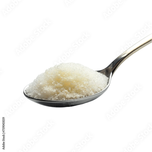 spoonful sugar isolated on Transparent background.