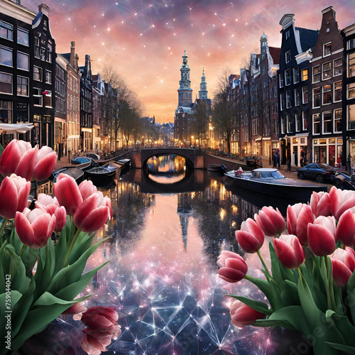 Amsterdam, panorama of the city