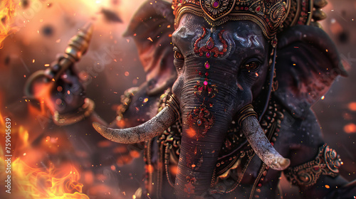Pancha Ganapati: A Joyous Five Day Hindu Celebration Revering the Elephant-Headed Deity Ganesha photo