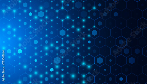 Hexagonal Geometry Pattern with Lines. Geometric Degrade Gradient Motif for Header, Poster, Flyer, Presentation. Vector Background.