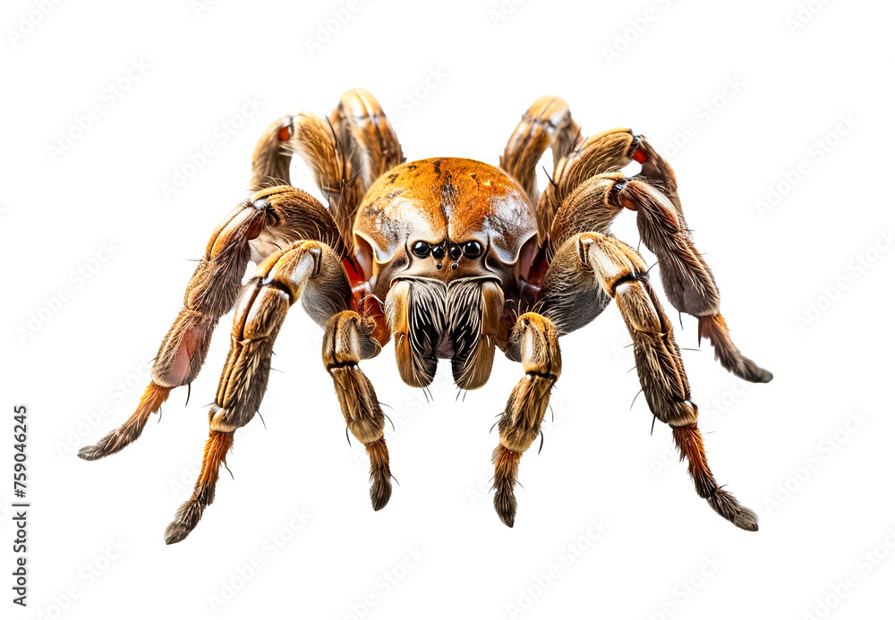 Vogelspinne, Tarantula (Theraphosidae), vor transparentem Hintergrund, Generative AI Vogelspinne, Tarantula (Theraphosidae), vor transparentem Hintergrund, Generative AI