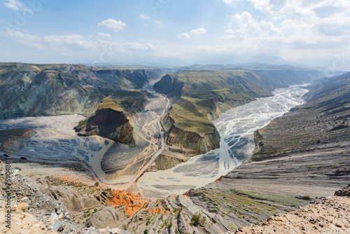 The magnificent landscape of Anjihai Grand Canyon in Tacheng, Xinjiang, China photo