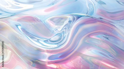 Vibrant holographic fluid textures with a glossy, iridescent finish,abstract background of liquid motion vibrant neon colors pragma

