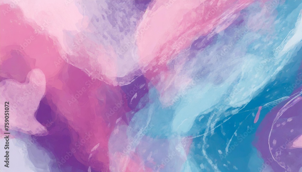 abstract art pink purple blue pastel gradient paint background with liquid fluid grunge texture