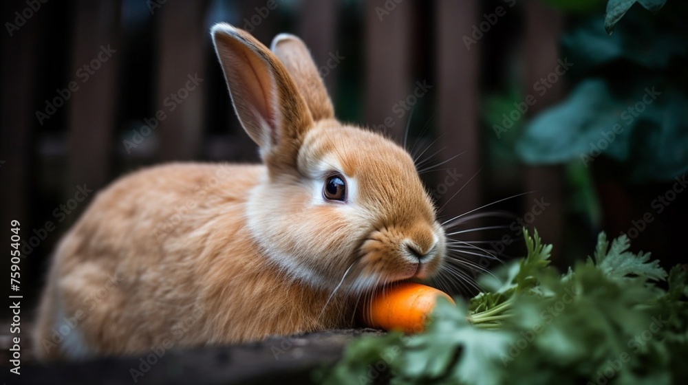 Fototapeta premium rabbit in the garden