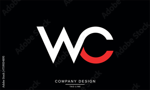 WC, CW Abstract Letters Logo Monogram Design Font Icon