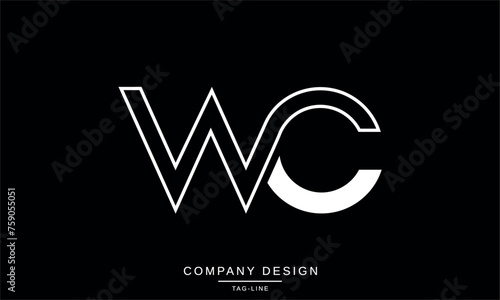 WC, CW Abstract Letters Logo Monogram Design Font Icon