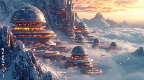 Space base on alien planet,...