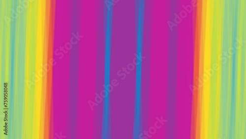 Bright multi-color background with abstract pattern with leaning and wobbly iridescent stripes