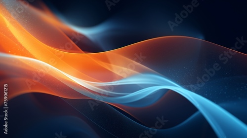 background with abstract orange and blue waves