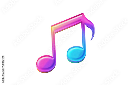 music notes 3d icon