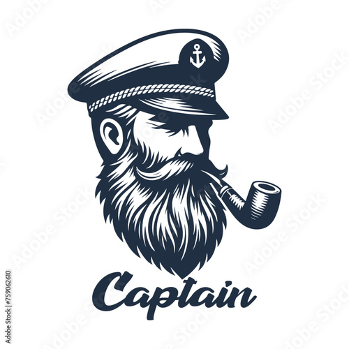 Marine sailor captain with pipe 