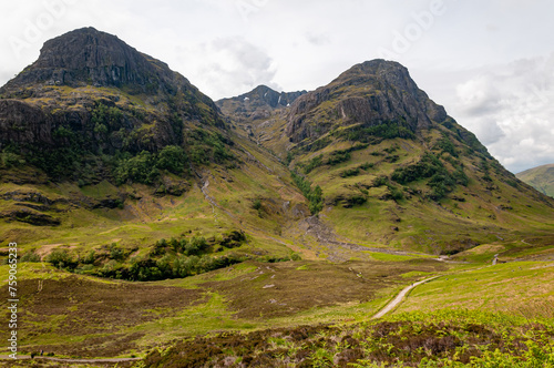 Beautiful mountain landscape in Scotland UK on a sunny May day.