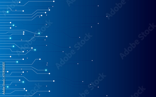 Technology concept blue futuristic networking background template design