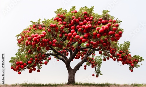 a tree with many fruits on it