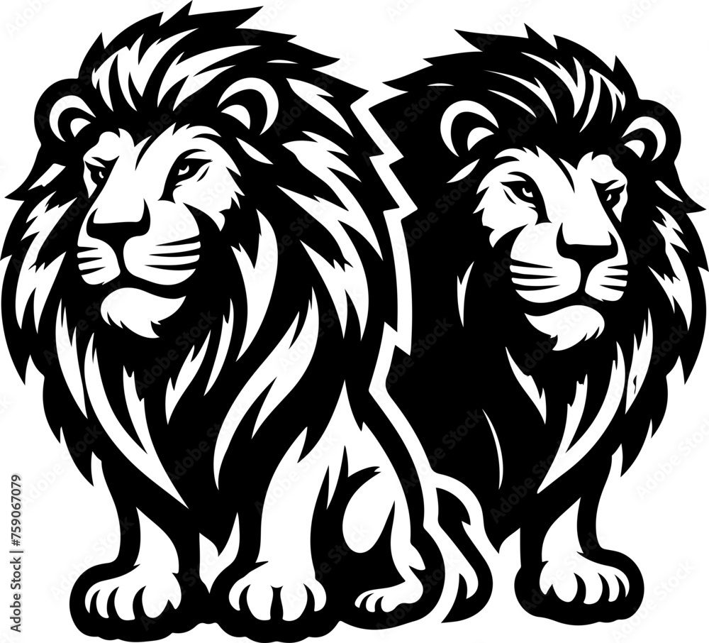Lion Mascot Logo vector, Big Cats