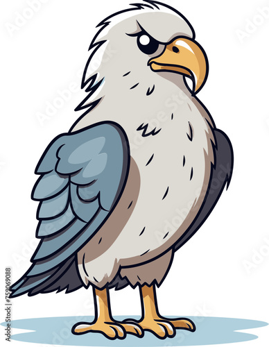 Dynamic Eagle with Spread Wings Realistic Vector Artwork