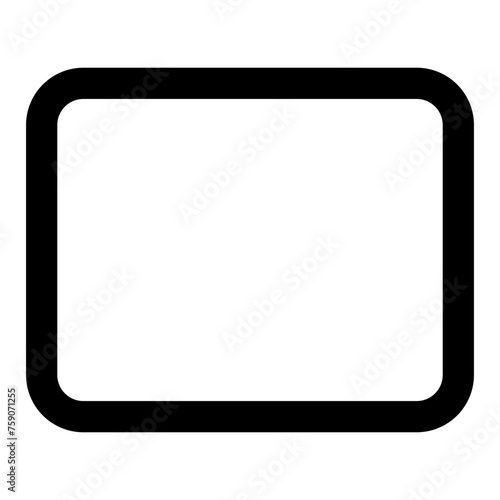 Rectangle icon in outline style. Simple geometry symbol vector illustration — pixel-perfect icon.