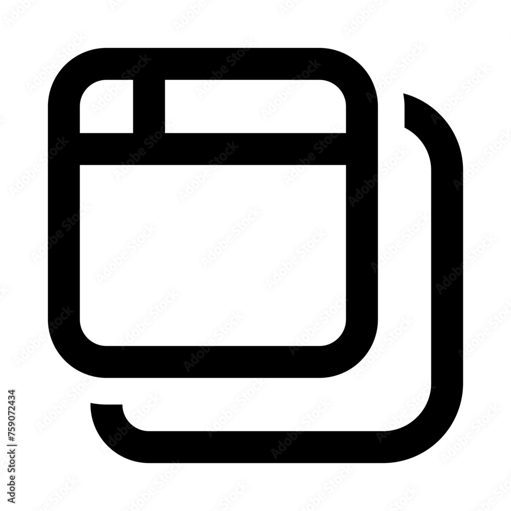 Website tab icon in outline style. Simple browser interface vector illustration — pixel-perfect icon. Website tab icon in outline style. Simple browser interface vector illustration — pixel-perfect icon.