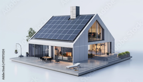 mini villa moderna lussuosa con impianto fotovoltaico © Riccardo
