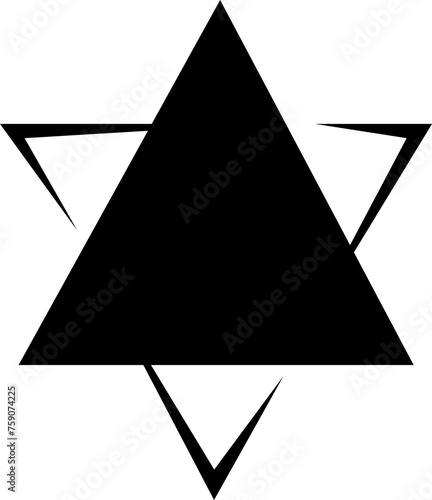 Star David icon. The Star of David (Magen David in Hebrew, Shield of David, Solomon's Seal is a generally recognized symbol of Judaism and Jewish identity. Geometrically it is a hexagram Abstract .
