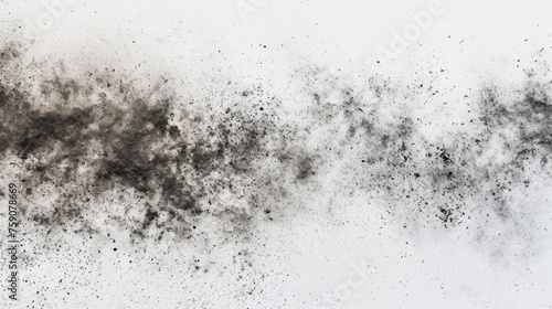 Charcoal black particles.charcoal particles on white background, abstract powder, black powder white background , PNG