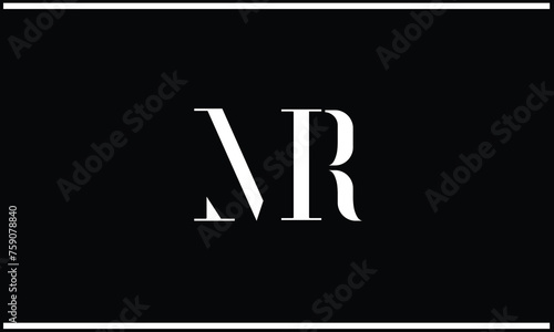 MR, RM, M, R, Abstract Letters Logo Monogram