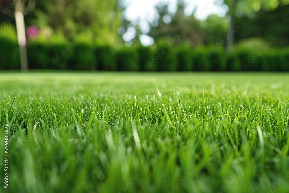 Freshly mowed lawn