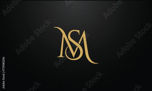 MS, SM, M, S, Abstract Letters Logo Monogram