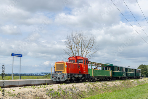 Narrow gauge railway from Balatonfenyves to Csisztafurdo near Balaton, Somogy region, Hungary