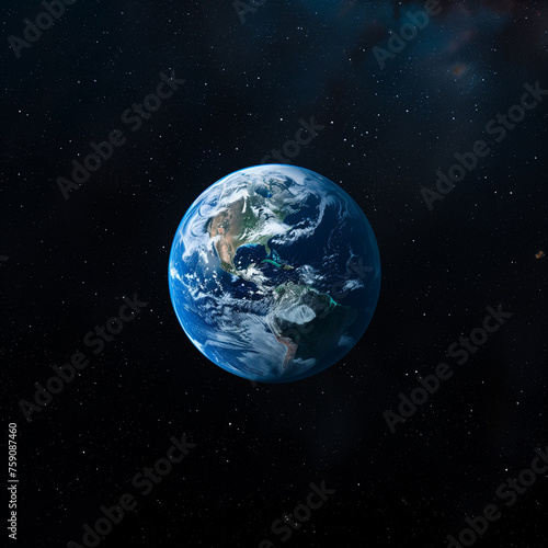 Planet Earth in space