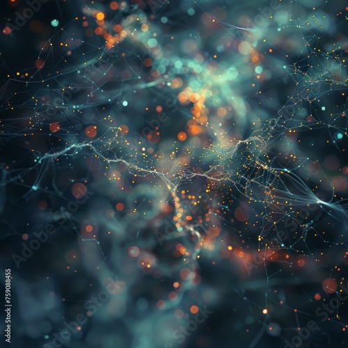 Captivating Digital Abstract Background for AI, Neural Networks, Science, and Beyond
