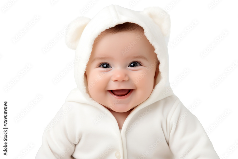Portrait studio of young adorable baby with happy smile isolated on transparent background. Portrait studio of young adorable baby with happy smile isolated on transparent background.