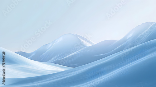 Tranquil Serenity: A Calming Light Blue Gradient Abstract Banner Backdrop