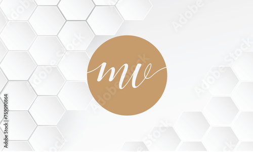 MV, VM, M, V, Abstract Letters Logo Monogram