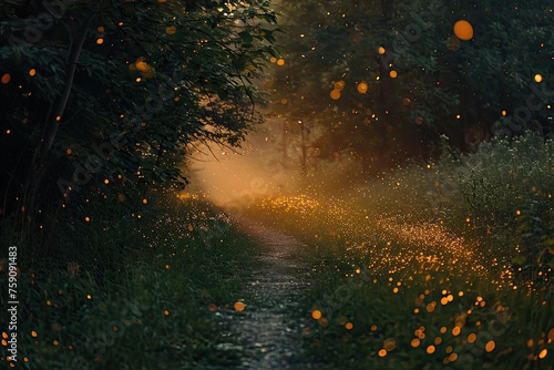 Fireflies in the evening © SaroStock