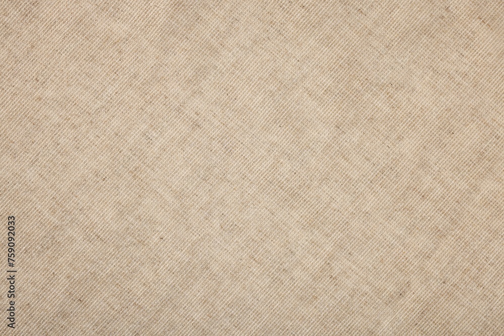 Fototapeta premium Texture of natural burlap fabric as background, top view