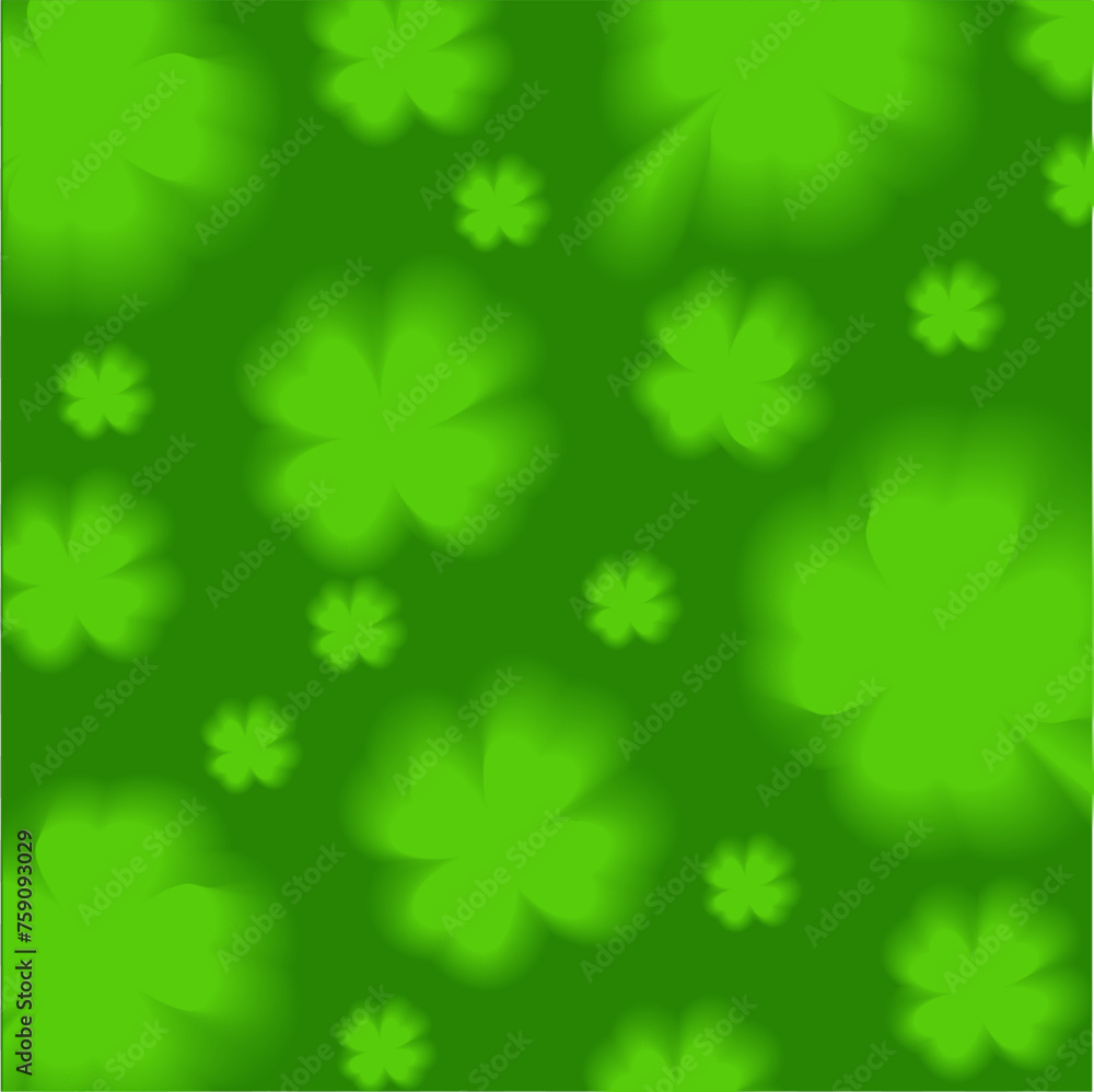 Shamrock square banner, Green aura clover background. Shamrock square banner, Green aura clover background.