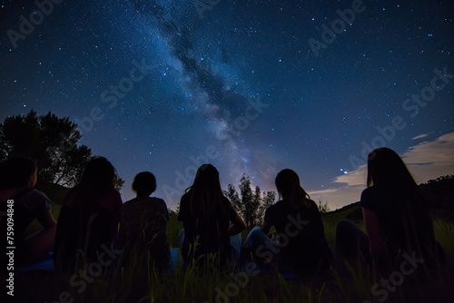 Under the stars for movie night photography photo