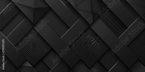 Black abstract background with carbon texture, illustration design for banner or wallpaper template Generative AI