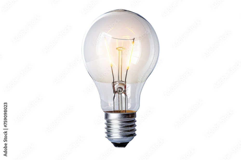 Glowing Light Bulb Symbolizing Innovation Isolated on Transparent Background Glowing Light Bulb Symbolizing Innovation Isolated on Transparent Background