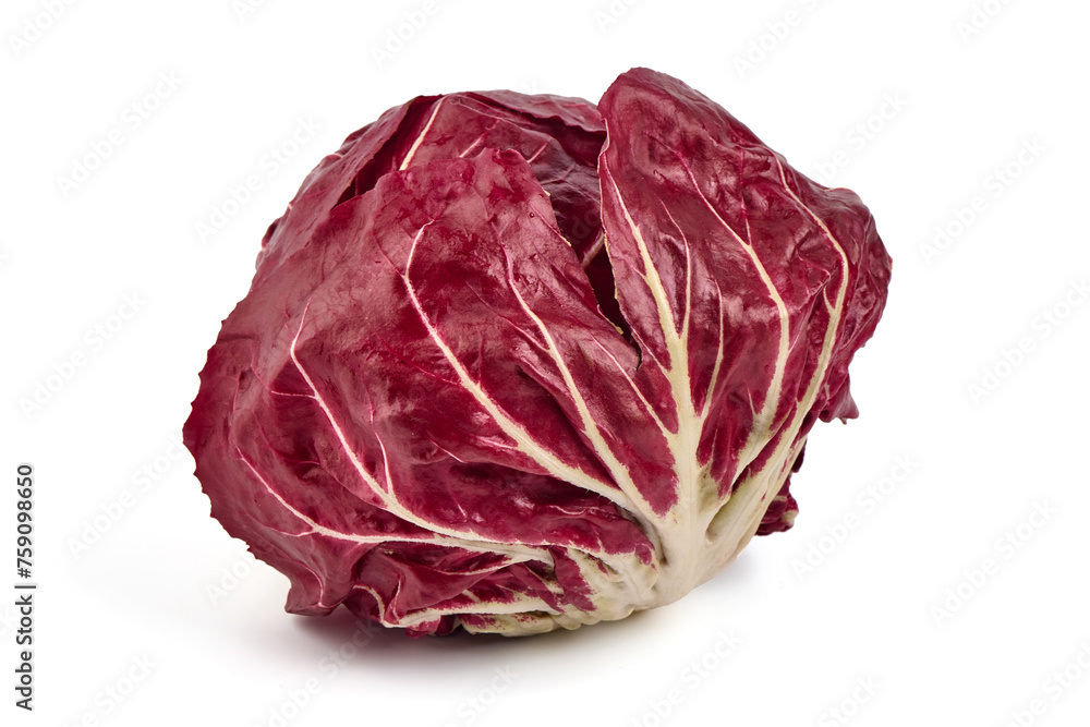 Red Cabbage Radicchio, isolated on white background. Red Cabbage Radicchio, isolated on white background.