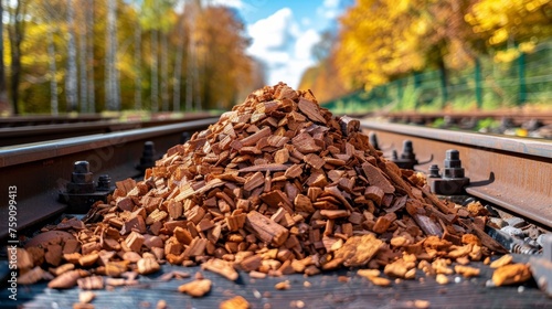 Wood Chips on Train Track