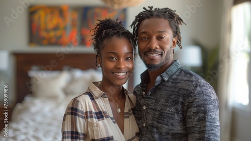 Man and Girl Sitting in Field of Flowers