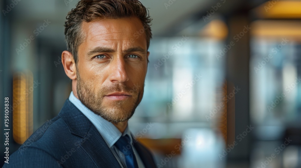 Fototapeta premium Businessman Looking to the Side