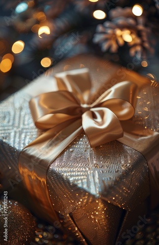 Two Wrapped Presents Under a Christmas Tree