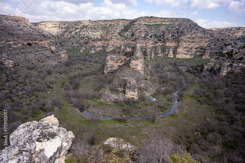 Fototapeta Naklejka Na Ścianę i Meble -  Ulubey Canyon is a nature park in the Ulubey and Karahallı of Usak, Turkey. The park provides suitable habitat for many species of animals and plants and is being developed as a centre for ecotourism.